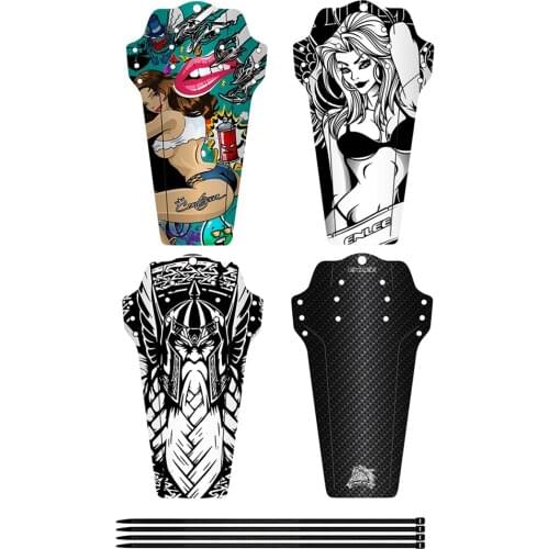 Designer Bicycle Fenders Carbon Fiber Color Front/Rear Tire Wheel Universal Mudguard MTB Road Bike Wings Fenders Cycling Parts