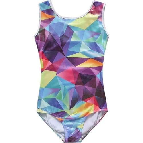 Toddler Girls Ballet Leotards Sparkle Patchwork Sleeveless Athletic Gymnastics Costumes Bodysuits
