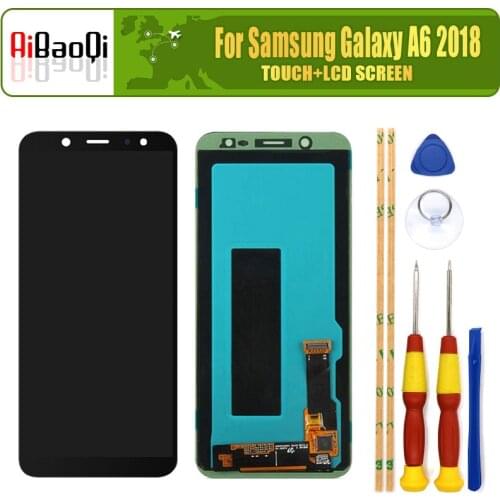 For SAMSUNG Galaxy A6 2018 A600 LCD Display Screen Touch Digitizer Assembly For A600F A600FN SM-A600FN/DS With Frame Replace