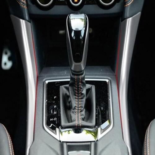 For SUBARU XV 2018 2PCS Brand New ABS Chrome Gear Shift Knob Cover Trims Car Styling Auto Accessories