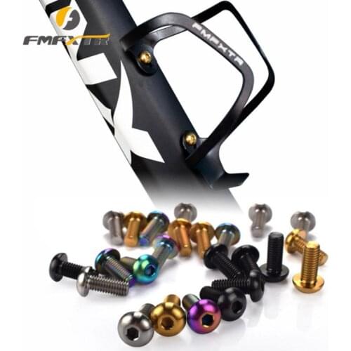 FMFXTR 2pcs titanium alloy M5 * 12mm bicycle bottle cage bolt bicycle bicycle bottle cage screw for MTB mountain road bike