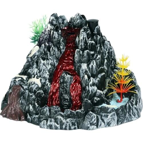 Simulation Dinosaur Volcano Smoking Eruption Toy Model for Children Kids Gifts