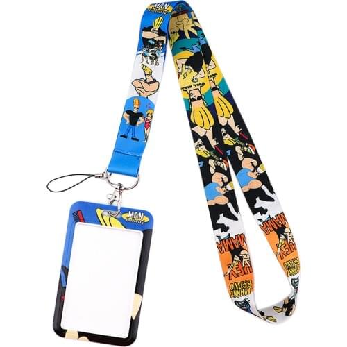 JF344 Cartoon Cool Man Keychain Neck Strap Lanyards for keys ID Card Passport Gym Cell Phone USB Badge Holder DIY Hanging Rope