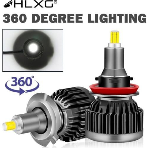 HLXG h1 headlight CSP 20000LM 60W car bulb led Lights turbo led h7 360 H8 H9 H11 9005 9006 HB3 HB4 lamp farol de led para moto