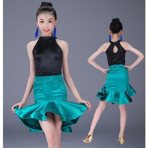 Latin Girl Dance Dress Sexy Modern Ballroom Dancewear Fashion Performance Latin Suit Kids Competition Tango Practice Costumes