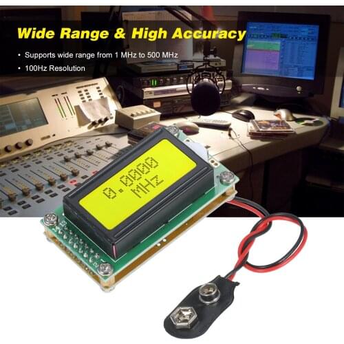 Digital Frequency Counter Module 1-500MHz Frequency Meter Panel Hertz Meter with SMA Female Jack for CB Radio