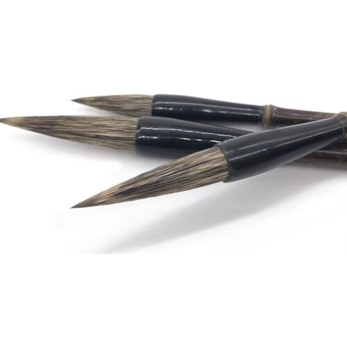 Stone Badger Hair Calligraphy Pens 3pcs Chinese Bird Landscape Ink Painting Brush Pen Set Chinese Painting Marking Brush Pen
