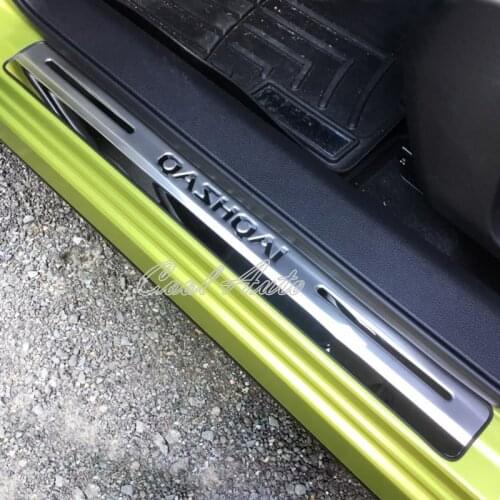 For Nissan Qashqai J11 Accessory 2021 2020-2017 Stainless Chrome Car Door Sill Kick Scuff Plate Protector Trim Cover Pedal Guard