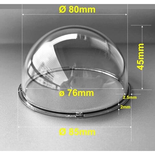 New Hikvision Samsung Mini outerdoor waterproof clear color surveillance CCTV camera protective coverDome Hemisphere Shhell 85mm