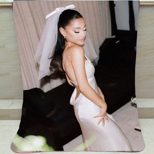 Ariana Grande Coral Fleece Blankets on Bed/Sofa throw Plush kids Sleeping Cover Bedding Throws Bedsheet gift