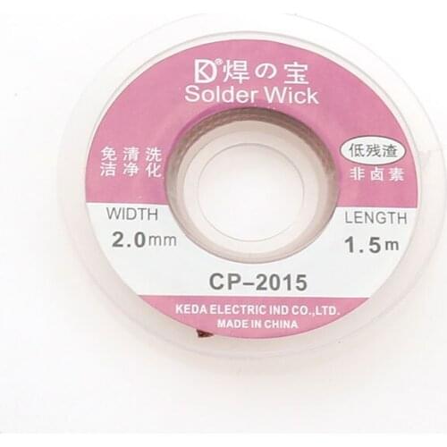 2mm Width 1.5m Length Desoldering Braid Welding Solder Remover Wick Wire Lead Cord Flux BGA Repair Tool