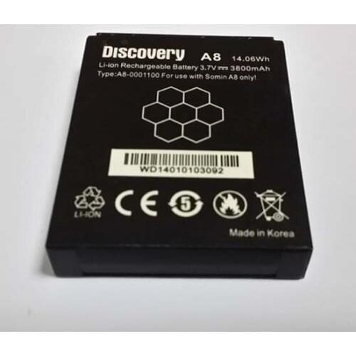 Original discovery A8 phone battery 3800mah for discovery A8 Waterproof Phone-free shipping
