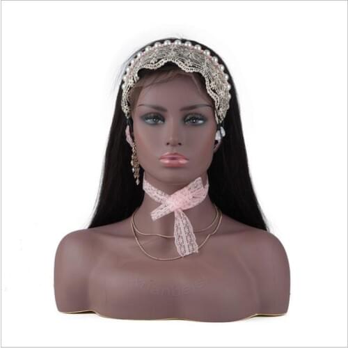 African Female Realistic Mannequin Head Bust Sale For Hair Wig Jewelry Hat Earrings Scarf Display Manikin body Dummy Wig Head