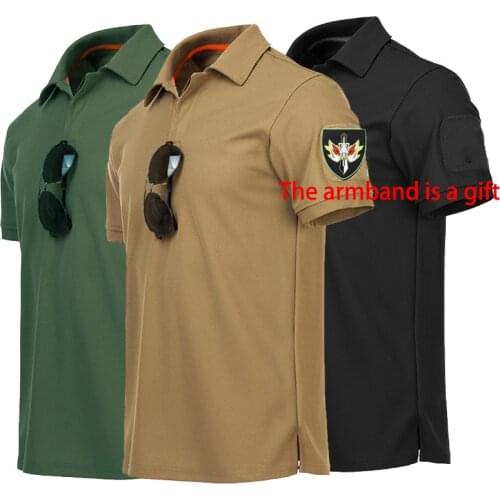 Mens Polo Shirt Men Military Short Sleeve Shirts Summer Silm Fit Tees Tops Brand Clothing Polo Homme Army Tactical Polo Men