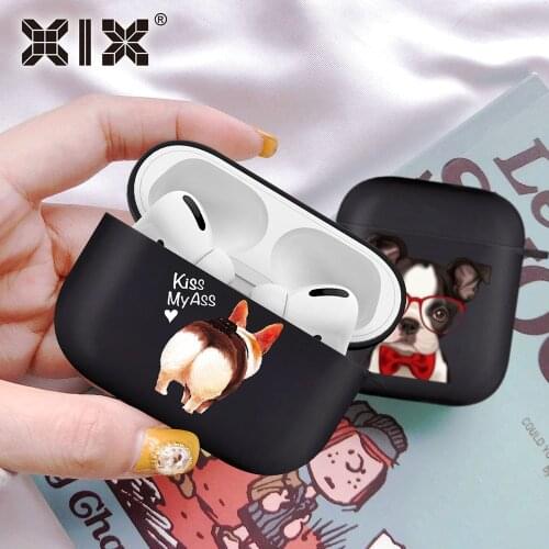 Silicone Cover for Airpods 1/2 Earphone Coque Cute Dogs Black Soft Protector Fundas Airpods Pro Case Air Pods Charging Box Bags