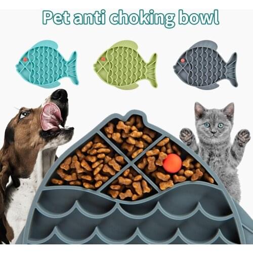 Dog Feeder Slow Food Bowl For Dogs Cat Pet Anti Choking Portable Puppy Eating Dish Bowl Anti-Gulping Food Bowl Pets Dog Supplies