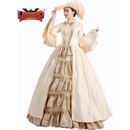 Medieval Gothic Retro Victorian Ball Gowns dress Theatre Clothing