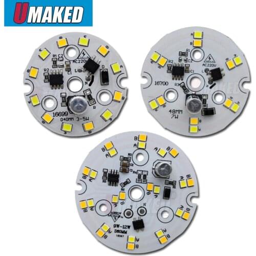 5W 7W 9W AC 220V led pcb with integrated ic driver, Driverless three light mode led bulb light,lamp source for downlight