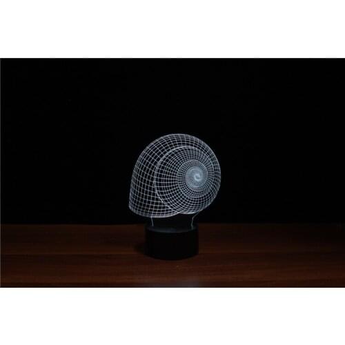 Led 3D Christmas Night Light with ABS Base for Party Gift Shell Shape with CE/UL Certificate YJM-2927