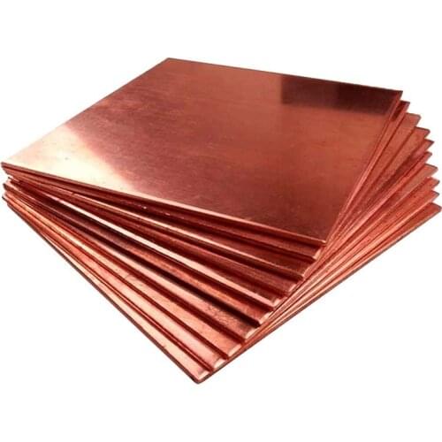 Thickness 0.8/1/1.2/1.5/2/2.5/3/4*200*200MM T2 Copper Strip Red Copper Pad Copper Foil Copper plate DIY Material