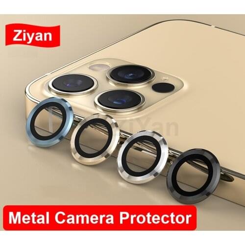 For iPhone 12 Pro Max SE2020 Metal Ring Glass Full Cover Camera Lens Protectors For iPhone 12Pro Max 12Mini 12Pro Protective Cap