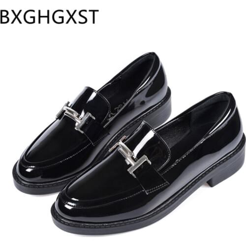 Ladies Harajuku shoes brand fashion Patent leather shoes women tênis femininos moda casual Comfortable slip on shoes for women