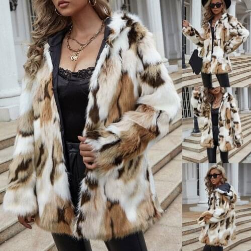 Women Fuzzy Hooded Open Front Long Cardigan Coat Artificial Fur-grass Warm Winter Outwear Jackets Fast Shipping Пальто Женское