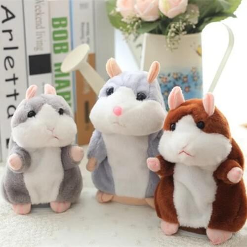 1pc 16cm Kawaii Russian Talking Hamster Plush Doll Sound Record Plush Hamster Soft Stuffed Toys Children Kids Birthday Gift Doll