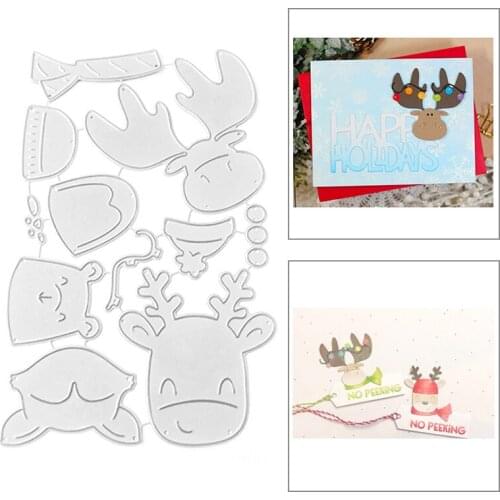 2021 New Christmas Animal Elk Metal Cutting Dies For DIY Craft Making Greeting Card and Paper Scrapbooking Album No Stamps Sets