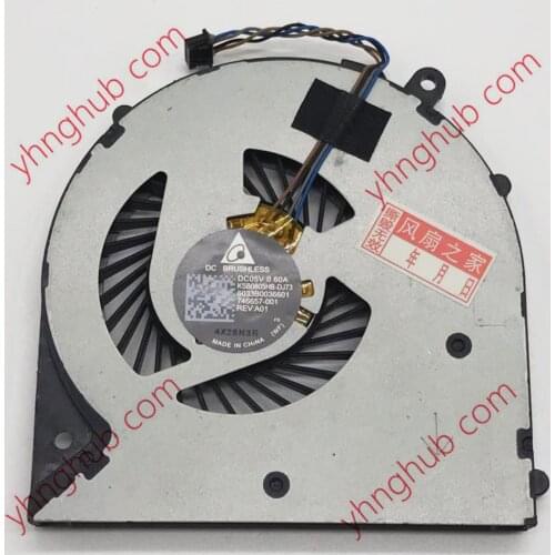 Detla Electronics KSB0805HB-DJ73 DC 5V 0.60A 4-Wire Server Laptop Cooling Fan