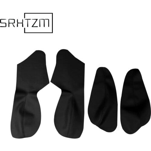 4PCS Microfibre Leather Interior Door Panel Armrest Cover For Peugeot 206 Citroen C2