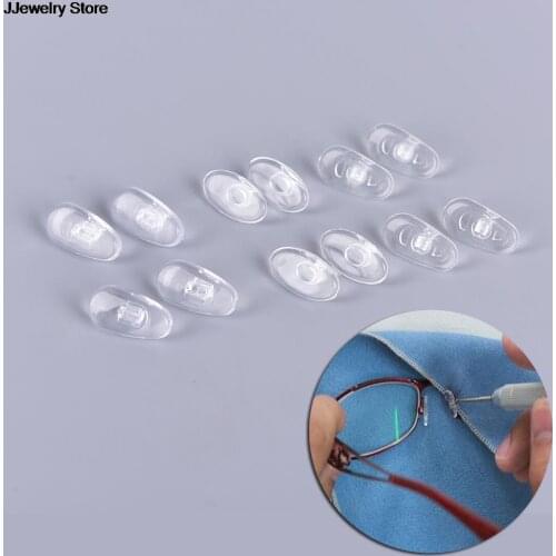5Pairs/Lot Silicone Glasses Anti Slip Aluminum Conductor Nose Pads Comfortable Rubber Silicone Nose Pad New