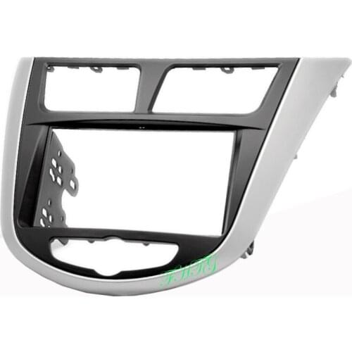 Car Radio Fascia,Dash Kit is suitable for 2010-2014 HYUNDAI VERNA/ i-25/ ACCENT,Double Din Car Audio Frame