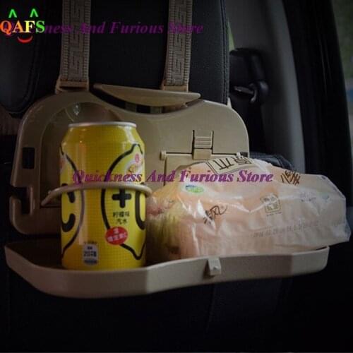Car Folding Table Auto Drink Food Cup Tray Car Cup Holder Car Back Seat Table