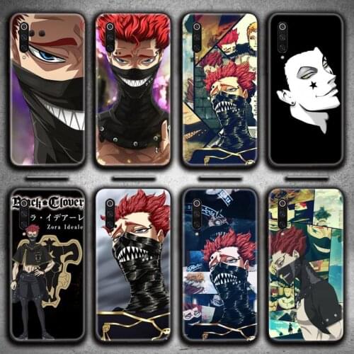Zora Ideale Black Clover anime Phone Case for Xiaomi Mi Note 10 Lite Mi 9T Pro xiaomi 10 10 CC9 Pro