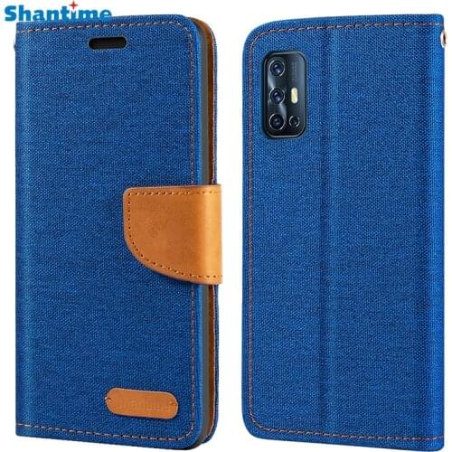 Oxford Leather Wallet Case For Vivo V17 India With Soft TPU Back Cover Magnet Flip Case For Vivo V19 Neo