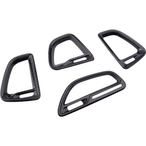 CITALL 1 Set Carbon Fiber Style Center Console Air AC Vent Outlet Cover Trim Fit For Dodge Challenger 2015-2017 2018 2019 2020