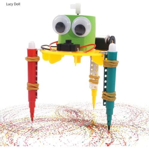 DIY STEM Toys for Children Physical Scientific Experiment Creativity Learning Educational Toy Kit Graffiti Robot Birthday Gift