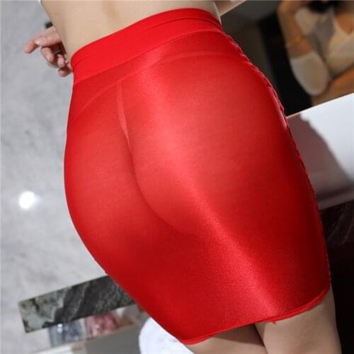 Erotic Temptation Skirts Oily Translucent Sexy Short Skirt Slimming Lingeries For Hot Lady Nightclub Bar Party Show Clothes
