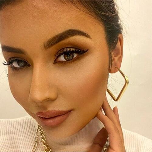 Huggie Gold Earrings for Women Pendientes Aretes Piercing Jewelry Oorbellen Big Hoops Ear Ring 2021 Trend