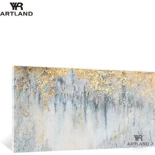 Tableaux peinture moderne for home wall decoration Hand drawn gold foil abstract oil painting art poster for living room sofa