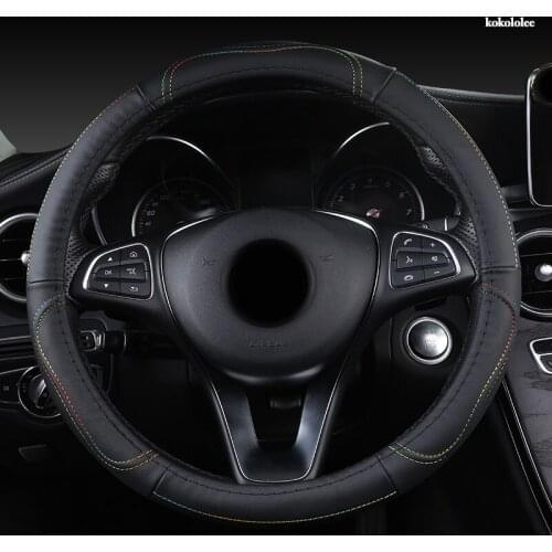 KOKOLOLEE Leather Car Steering Wheel Cover For Toyotas Corolla CHR Avensis RAV4 Auris Yaris Land Cruiser Prado