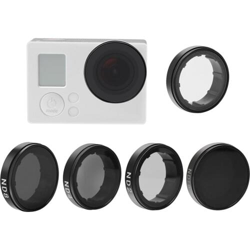 Andoer ND2 / ND4 / ND8 / ND16 / UV Filter Round Lens Filters Kit Camera Filter Protector Protective Glass for GoPro Hero 4 3+ 3