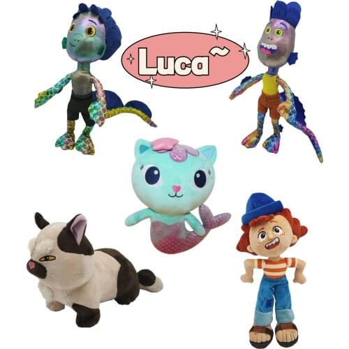 Luca Plush Toy Luca Paguro Alberto Scorfano Giulia Marcovaldo Machiavelli Sea Monster Cat Soft Stuffed Animal Plush Doll 43cm