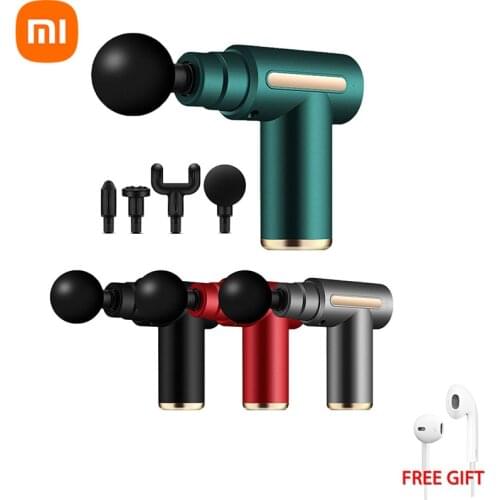 Xiaomi Youpin Massage Gun New Percussion Muscle Body Relaxation Electric Slimming Massager With Portable Bag Therapy For Fitness