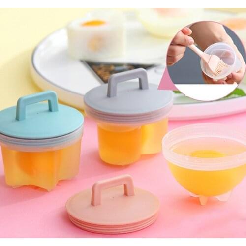Cute Egg Poacher Plastic Lovely Boiled Egg Mold Cute Shape Cooker Mold Food Grade Egg Boiler Cooker Egg Steamer Kitchen Tools