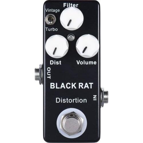 Mosky Black RAT Distortion Mini Guitar Effect Pedal