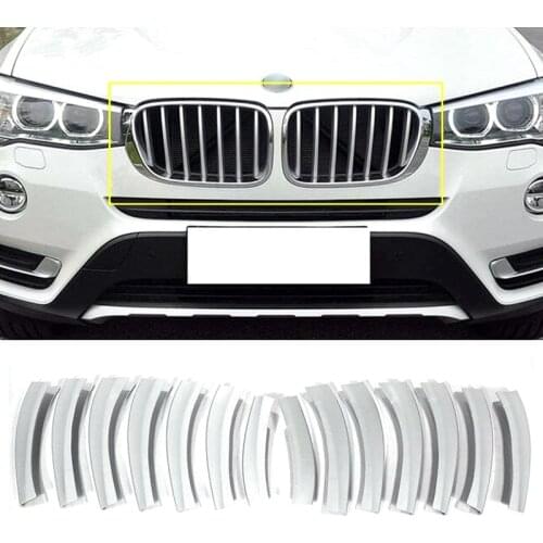 Car Front Grille Grid Molding Trim Cover for BMW X3 F25 2011-2017