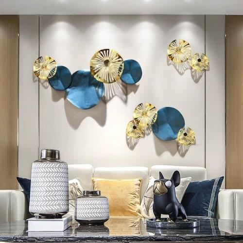 New Chinese Style Three-dimensional Combination Wrought Iron Wall Decoration Living Room Sofa Background Pendant Porch Pendant