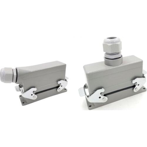 New Rectangular H24B-He-024-1 Heavy Duty Connectors Power 24 Pin Cores Line 16A 500V Screw Feet Aviation Plug Socket